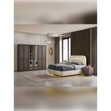 Beydüz Mobilya homeset %100 MDF Rebeka Yatak Odası Takımı Modern Tasarım 17 Parça Naturel Meşe Renkli Bohem Desen