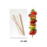 BEYHAN BAYHAN 100 Adet Bambu Çöp Şiş 15 Cm - Burger Kürdanı - Meyve Kürdanı