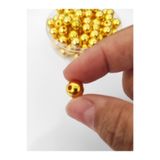 BEYHAN BAYHAN 25 Adet Dekoratif Gold Delikli 10 Mm Inci Boncuk - Plastik Inci