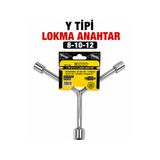 Beyhekim Hırdavat Y Tipi Lokma Anahtarı 8-10-12 mm 3 Ağızlı Bijon Somun Sıkma Sökme Anahtarı