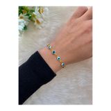 Beykan handmade NAZAR/NAZARLIK CAM BONCUK ALTIN KAPLAMA BİLEKLİK
