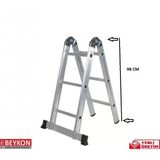 Beykon 3+3 Basamak Alüminyum Katlanır Tek Kırma Çok Amaçlı Merdiven