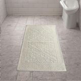 Beykoz Kilim Pamuk Dokuma Süper Su Emici, Banyo&Mutfak Halısı 60x100, Ekru