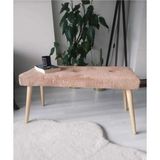 Beylerbeyi Ahşap Ayaklı Handmade Geniş Oturum kahverengi Welsoft Kumaş Bench ,ayak Ucu Uzatmalık,berjer, Koltuk - Kahverengi - Meşe