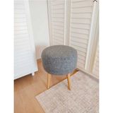 Beylerbeyi Beylerbeyi Gri Puf & Bench & Tabure,Keten Kumaş,3'Lü Ayak (Gürgen Ağacı)