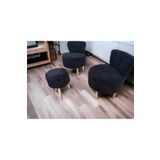 Beylerbeyi Çay Seti İkili Koltuk Berjer Ve Puf Takımı (Salon, Balkon, Ofis) 3 Lü Takım
