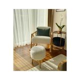 Beylerbeyi Coco Puf, Peluş, Beyaz,Oturma Odası, Makyaj Masası Pufu