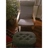 Beylerbeyi Gürgen Ahşap Ayak Keten Kumaş Oval Pufidik Puf Bench Tabure Sandalye