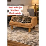 Beylerbeyi Kedi Yatağı, Kedi Evi, Kedi Koltuğu - Kahverengi