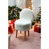 BEYLERBEYİ Makyaj Pufu, Sırtlı Puf, Krem Peluş. Bench,puf, Yüksek Ayaklı Puf ,mini Berjer Beyaz