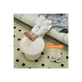 BEYLERBEYİ Mushroom Mantar Puf, Welsoft Kumaş,ayak Makyaj Pufu Beyaz
