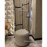 Beylerbeyi Puf ,Kaz Ayağı Düz Kumaş ,Makyaj Pufu Puf Sandalye Ayak Uzatma Pufu 40 Cm Yükseklik 38 Çap