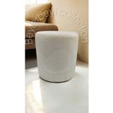 BEYLERBEYİ Puf ,krem Keten Kumaş ,makyaj Pufu Puf Sandalye Ayak Uzatma Pufu 45 Cm Yükseklik