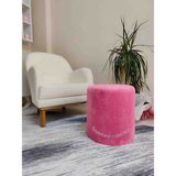 BEYLERBEYİ Puf , pembe peluş ,makyaj Pufu Puf Sandalye Ayak Uzatma Pufu 45 Cm Yükseklik
