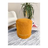 BEYLERBEYİ Puf , turuncu peluş ,makyaj Pufu Puf Sandalye Ayak Uzatma Pufu 45 Cm Yükseklik
