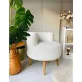 Beylerbeyi Tekli Puf ,makyaj Önü Pufu,çay Seti Tekli Koltuk, Sıtlı Berjer (Salon, Balkon, Ofis),sıtlı Puf, - Beyaz