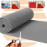Beylin Kıvırcık Pvc Paspas Iç Dış Zemin Halı Yolluk Kapı Önü Havuz Banyo Duş Iş Yeri Apartman Paspası Kıvırcık Hijyenik Antibakteriyel Paspas Halı 12MM - Gri - 100 x 500 cm