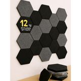 Beylini 12'li Akustik Panel Keçe Kendinden Yapışkanlı Duvar Kaplama Ses ve Isı Yalıtım Duvar Kaplama 10 mm Kalınlık 26X30 cm - Çok Renkli