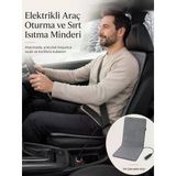 Beylini 12V Elektrikli Araç Koltuk Isıtıcı Tak Çalıştır Minder Termostatlı Çakmaklık Girişli Sırt Ve Oturma Isıtma Minderi Gri 35X90 Cm