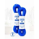 Beylini 2 Adet 10 mt Polyester Çamaşır İpi PVC Kaplama Sarkma Yapmaz Balkon Çamaşır Askılığı Çok Amaçlı Kurutma İpi Çamaşırlık Kopmaz, Mavi