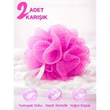 Beylini 2Li Karışık Banyo Lifi Büyük Boy 35Gr Vücut Duş Kesesi File Top Lif Peeling Etkili Hijyenik Temizlik