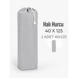 Beylini 40x125 Halı Hurcu Yolluk Sığar Lastikli Nefes Alabilir Kokmaz Tela Lastikli Halı Kılıfı Poşeti Ambalajı Taşınma Çantası Yorgan Çamaşır Yastık Saklama Torbası Gri Renk, Gri, 1 Adet