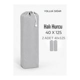 BEYLİNİ 40x125 Halı Hurcu Yolluk Sığar Lastikli Nefes Alabilir Kokmaz Tela Lastikli Halı Kılıfı Poşeti Ambalajı Taşınma Çantası Yorgan Çamaşır Yastık Saklama Torbası Gri Renk