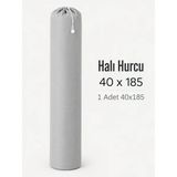 Beylini 40X185 Halı Hurcu 4M2 Sığar Lastikli Nefes Alabilir Kokmaz Tela Lastikli Halı Kılıfı Poşeti Ambalajı Taşınma Çantası Yorgan Çamaşır Yastık Saklama Torbası Gri Renk