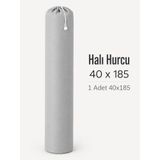 Beylini 40x185 Halı Hurcu Yolluk Sığar Lastikli Nefes Alabilir Kokmaz Tela Lastikli Halı Kılıfı Poşeti Ambalajı Taşınma Çantası Yorgan Çamaşır Yastık Saklama Torbası Gri Renk, Gri, 1 Adet