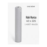 BEYLİNİ 40x225 Halı Hurcu 6m2 Sığar Lastikli Nefes Alabilir Kokmaz Tela Lastikli Halı Kılıfı Poşeti Ambalajı Taşınma Çantası Yorgan Çamaşır Yastık Saklama Torbası Gri Renk