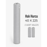 Beylini 40x225 Halı Hurcu Yolluk Sığar Lastikli Nefes Alabilir Kokmaz Tela Lastikli Halı Kılıfı Poşeti Ambalajı Taşınma Çantası Yorgan Çamaşır Yastık Saklama Torbası Gri Renk, Gri, 2 Adet