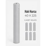 Beylini 40x225 Halı Hurcu Yolluk Sığar Lastikli Nefes Alabilir Kokmaz Tela Lastikli Halı Kılıfı Poşeti Ambalajı Taşınma Çantası Yorgan Çamaşır Yastık Saklama Torbası Gri Renk, Gri, 6 Adet