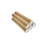 BEYLİNİ 5li Postüp Kapaklı Silindir Kutu Karton Rulo Gönderi Poster Afiş Harita Tüpü 5 Adet 5 Cm X 60 Cm