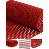 Beylini Bal Petek Pvc Paspas Islak Zeminlerde Kaydırmaz Iç Dış Mekan Banyo Duş Lavabo Havuz Kenarı Halısı (Kırmızı, 90 x 200)