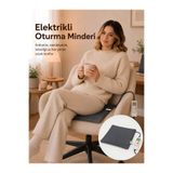 BEYLİNİ Elektrikli Minder Isıtıcı Dijital Kumandalı Ofis Büro Bahçe Ev Koltuk Sandalye El Ayak Isıtma Minderi 5 Kademeli 220V 30X45 CM