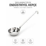 Beylini Endüstriyel Sanayi Tipi Kepçe Paslanmaz Çelik Asılabilir Lokanta Restoran Sanayi Tipi Servis Kepçesi