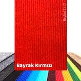 Beylini Halıfleks Zemin Yer Kaplama 3 mm Kalınlığında Rip Halı Duvardan Duvara Halıflex Organizasyon Davet - Kırmızı - 100 x 800 cm