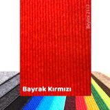 Beylini Halıfleks Zemin Yer Kaplama 3 mm Kalınlığında Rip Halı Duvardan Duvara Halıflex Organizasyon Davet (Kırmızı, 200x800)