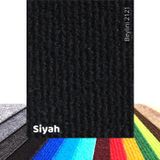 Beylini Halıfleks Zemin Yer Kaplama 3 mm Kalınlığında Rip Halı Duvardan Duvara Halıflex Organizasyon Davet (Siyah, 200x300)