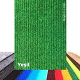 Beylini Halıfleks Zemin Yer Kaplama 3 mm Kalınlığında Rip Halı Duvardan Duvara Halıflex Organizasyon Davet (Yeşil, 100x400)