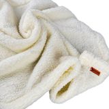 Beylini Kedi Köpek Battaniyesi Premium Peluş Evcil Hayvan Uyku Battaniyesi Yıkanabilir Krem - 60 x 80 cm