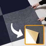 Beylini Kendinden Yapışkanlı Halıfleks Keçe Kaymaz Ev Tekne Ofis Yat Denizlicik Marina Kolay Uygulanabilir Yapışkanlı Karo Halı 40X40 cm - Antrasit - 40 x 40 cm