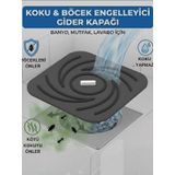 Beylini Kötü Koku Böcek Önleyici Gider Tıpası Lavabo Balkon Tuvalet Gider Kapatıcı Kapak Silikon Gri-gri Gri-gri