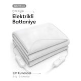 Beylini Omak Çift Kişilik Elektrikli Battaniye Çift Kumandalı Tam Güvenlikli Dayanıklı Çift Kademeli Termostatlı Elektrikli Yatak Isıtıcı 140X170 Cm
