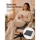 Beylini Omak Elektrikli Minder Isıtıcı Dijital Kumandalı Ofis Büro Bahçe Ev Koltuk Sandalye El Ayak Isıtma Minderi 5 Kademeli 220V 30X45 Cm