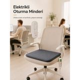Beylini OMAK220V Elektrikli Minder Isıtıcı Termostatlı Kumandalı Ofis Büro Bahçe Ev Koltuk Sandalye El Ayak Isıtma Minderi 5 Kademeli 30X45 cm - Gri