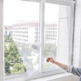 Beylini Pencere Sinekliği Tak Çıkar 4MT Cırt Bant Kesilebilir Tül Sineklik Sinek Önleyici Kovucu Perde Hazır Pratik Ağ Sök Tak Yıka (Beyaz, 130 x 150)
