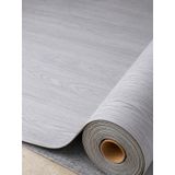 Beylini PVC Zemin Kaplama Ahşap Desen Keçeli Kalın Yer Zemin Döşemesi Mineflo Soba Altı Parke Desen Yer Muşambası Parke, Gri - 200x800