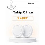 Beylini Tag Takip Cihazı Kablosuz Apple iOS Bul Uyumlu Lisanslı Araç Çocuk Anahtar Takip Sistemi Silikon Anahtarlıklı Akıllı Takip Cihazı Apple iOS Find My Uyumlu 2'li Paket beyaz