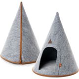 Beylini Taşınabilir Kedi Köpek Evi Minderli Pet Çadır Çantalı Model Yuva Kulübe Dekoratif - 45x45x50